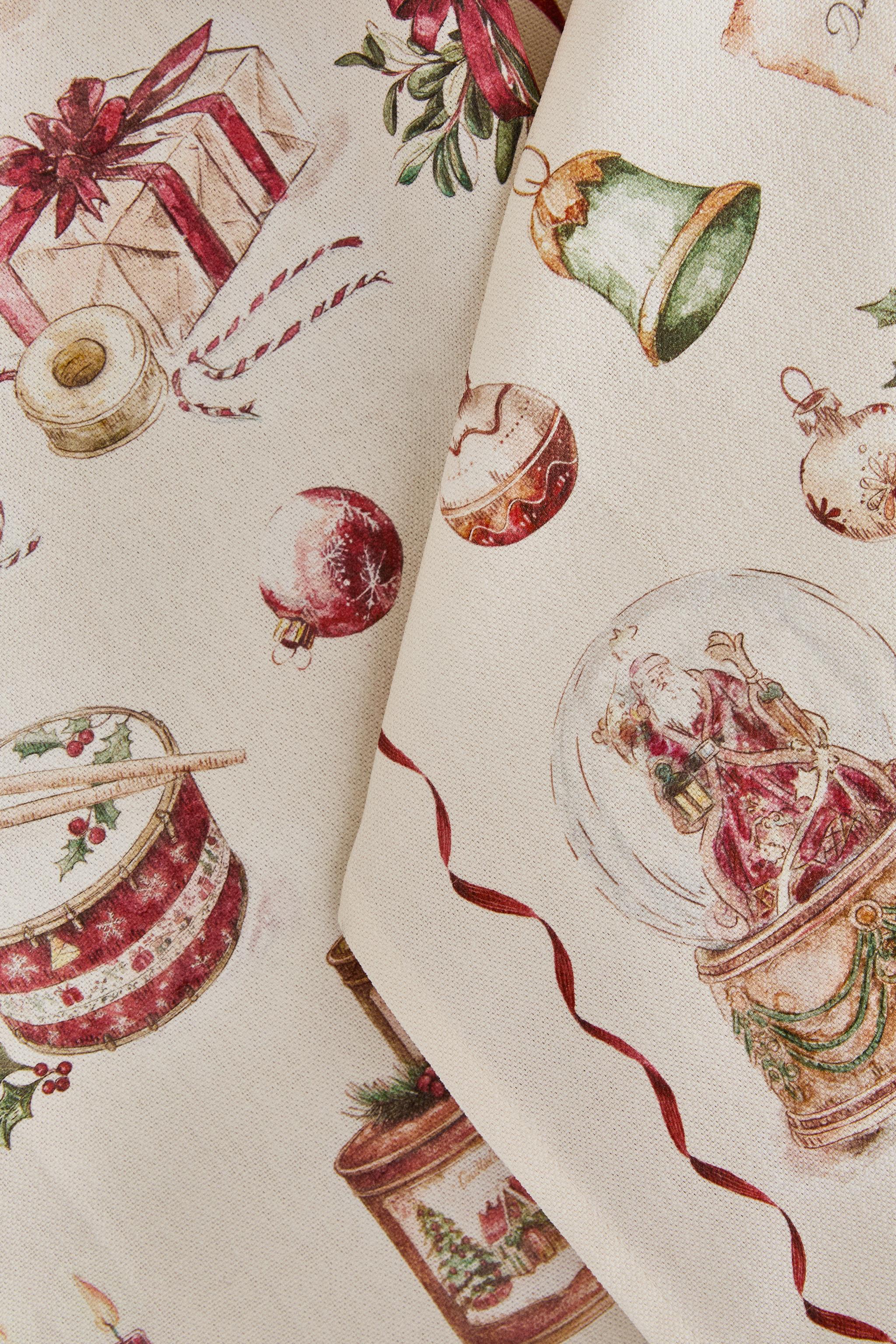 SET OF CHRISTMAS PRINT COTTON KITCHEN TOWELS (SET OF 2)